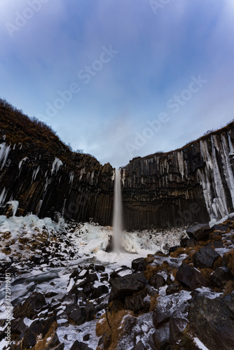 アイスランド スヴァルティフォスの滝 ヴァトナヨークトル国立公園