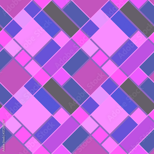 Patchwork  mosaic and geometric elements  seamless pattern.