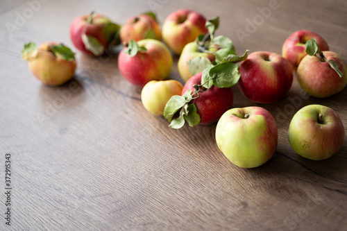 ripe apples on a table