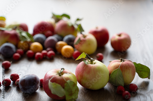 ripe apples on a table