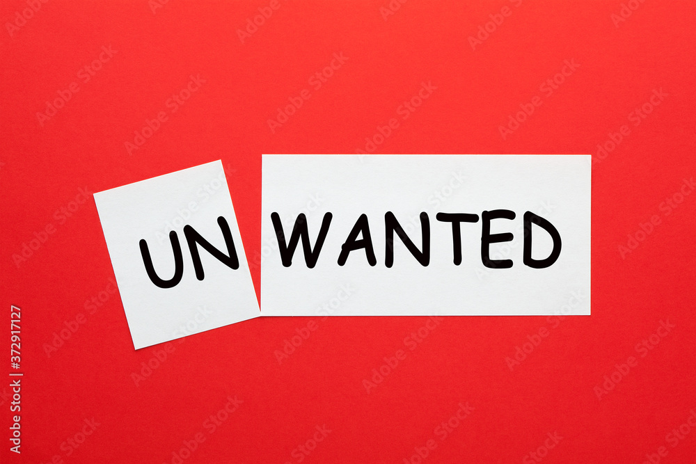 Wanted Unwanted Concept