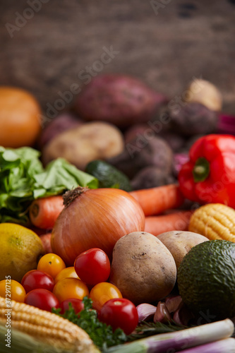 Fototapeta Naklejka Na Ścianę i Meble -  Fresh Fruits and Vegetables from the Organic Market.