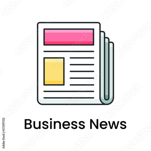 business corporate planning, flat icon of business strategy