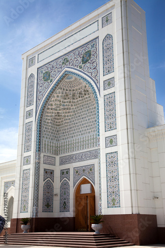 White mosque in Tashkent, fragment. Uzbekistan. 29 . 04. 2019