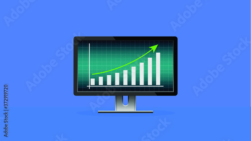 return on investment graph, business growth, investment concept.