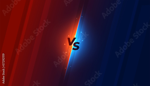 versus vs screen background in shiny style design