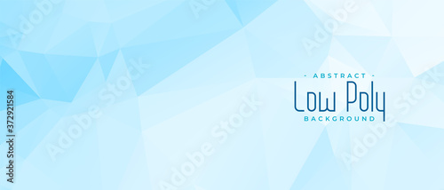 abstract blue low poly geometric banner design