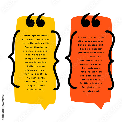quote mark testimonial template set of two