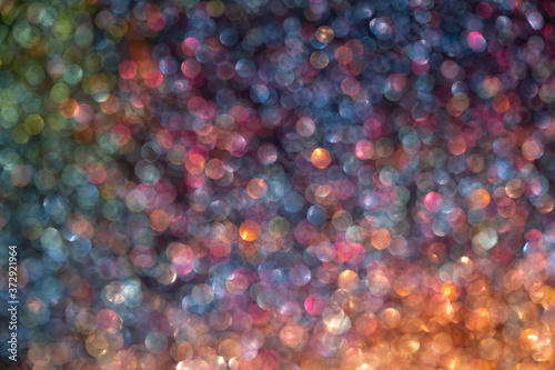 colorful sequins in a beautiful bokeh