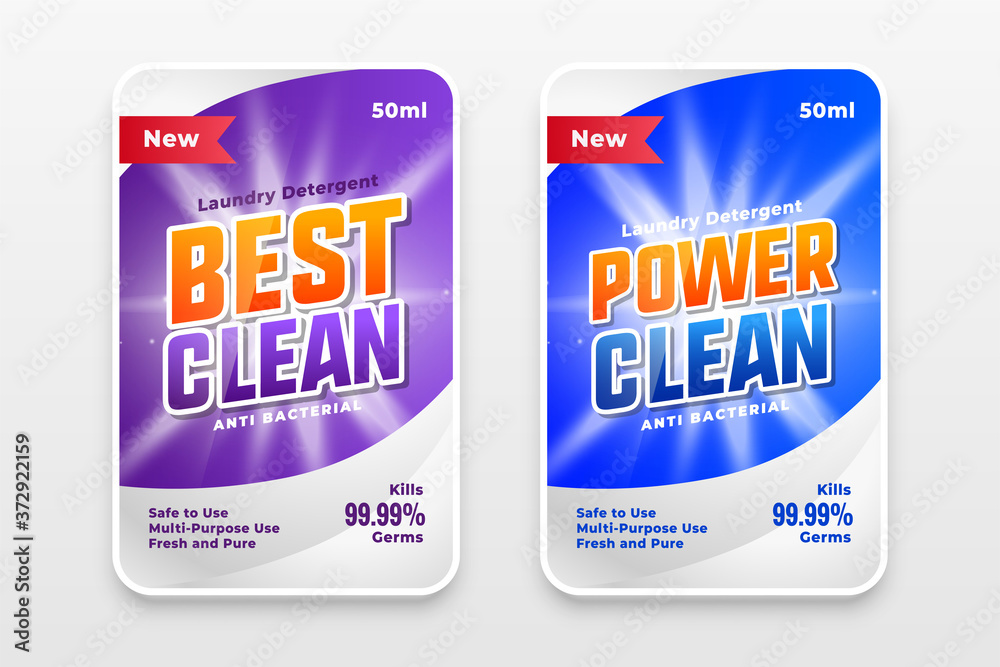 power wash and cleaner label template design