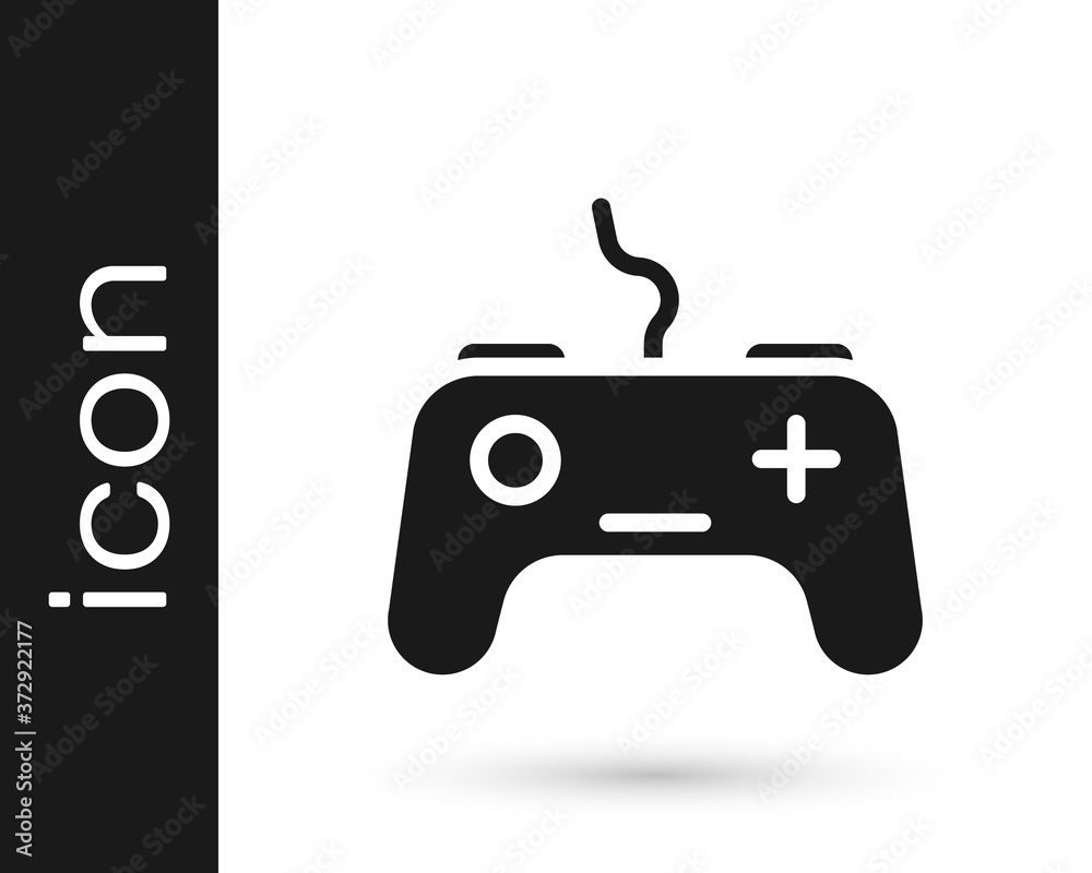 Black Gamepad icon isolated on white background. Game controller. Vector. Black Gamepad icon isolated on white background. Game controller. Vector.