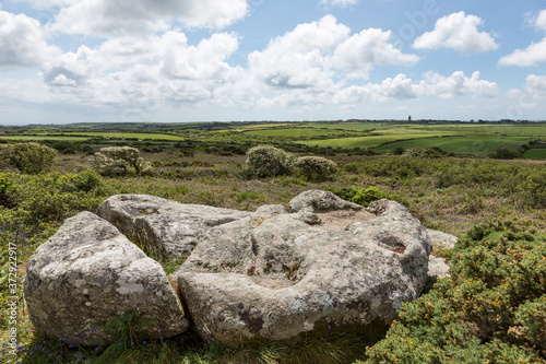 Creeg Tol, aka The Giant's Footprint, probably a site of a bronze age cairn or hill grave, Cornwall UK © Jürgen Bochynek