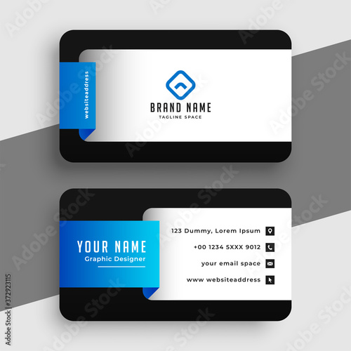 modern blue professional business card template design