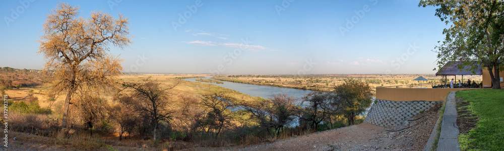 Rundu, Namibia: breakfast at a tourist lodge overlooking the Kavango river in the Kavango region of Namibia on the  border with Angola 