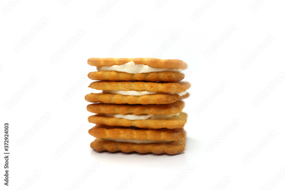 Sandwich cookies with vanilla fill Sandwich cookies with vanilla fill