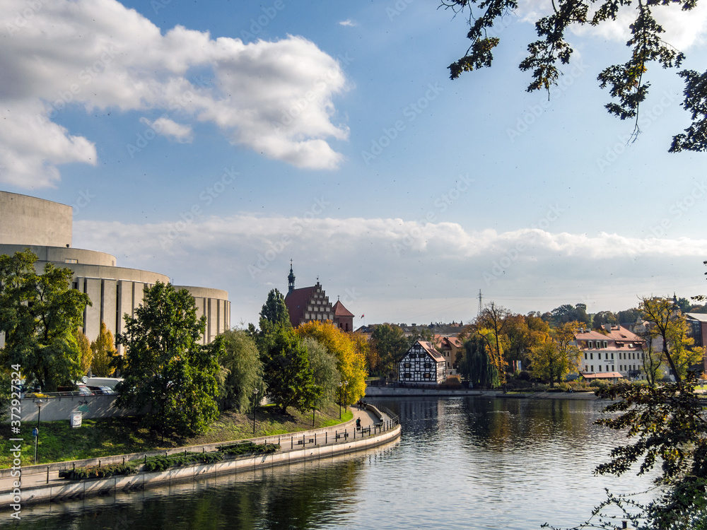 A panorama of Bydgoszcz, Poland