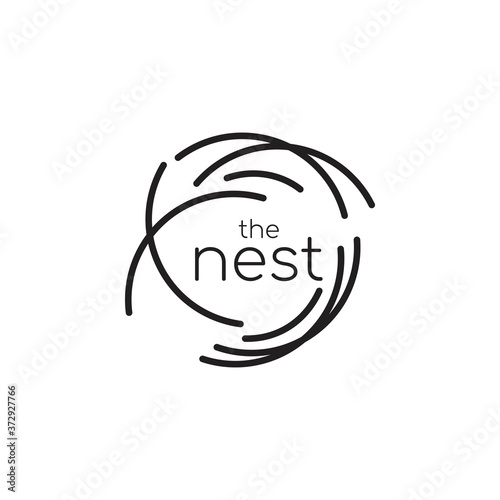 Nest logo icon vector illustration