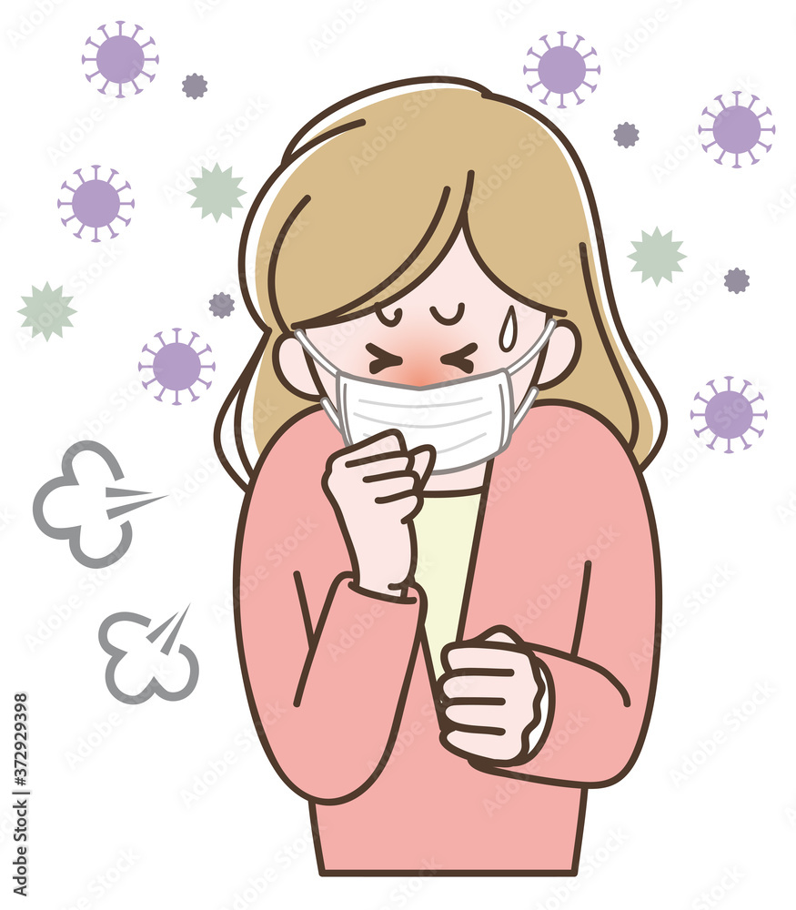 A woman who coughs for an infectious disease A woman who coughs for an infectious disease