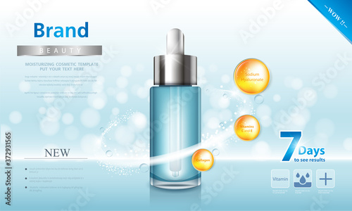 cosmetic cream and body lotion poster premium skin care products.