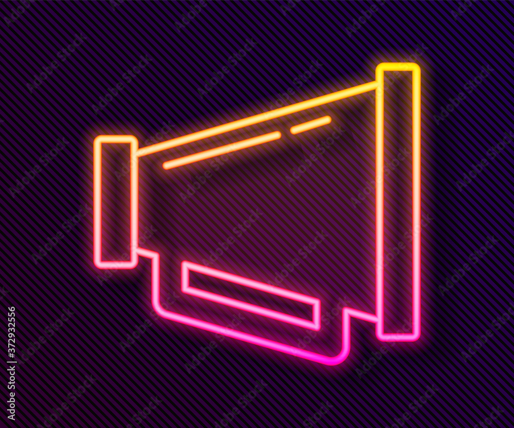 Glowing neon line Megaphone icon isolated on black background. Speaker sign. Vector. Glowing neon line Megaphone icon isolated on black background. Speaker sign. Vector.