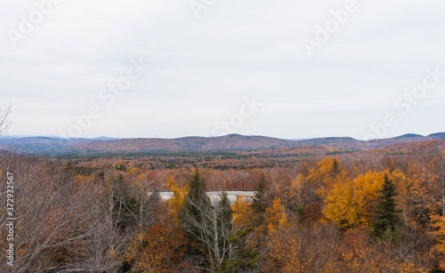 Beautiful fall landscapes of the White Mountains in New Hampshire