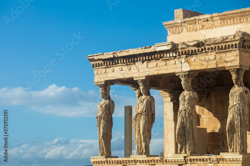 The Porch of the Caryatids in Athens Greece