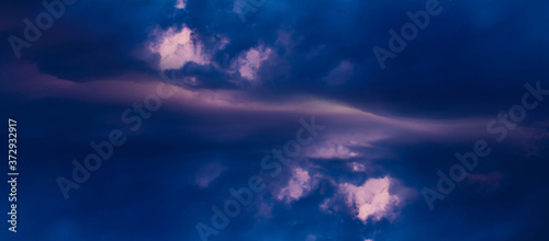 Dramatic horizontal clouds background