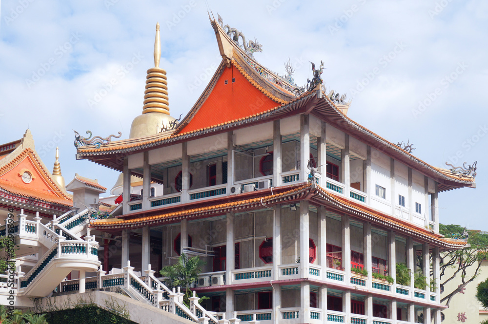 Naklejka premium 27 August 2014, Singapore: Kong Meng San Phor Kark See Monastery at Singapore.