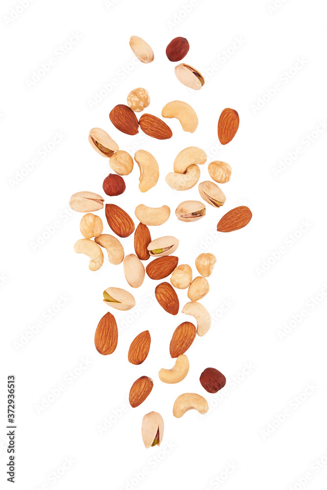 Obraz premium Nuts on white