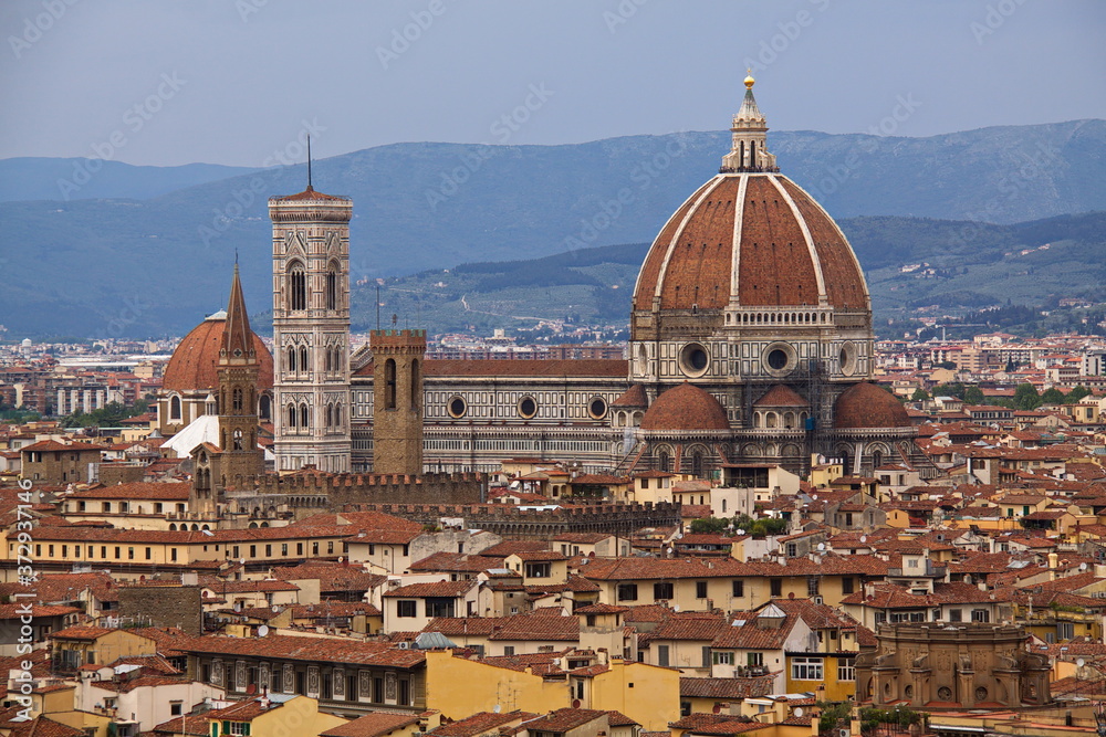 View of Florence Cathedral in Florence, Tuscany, Italy, Europe
