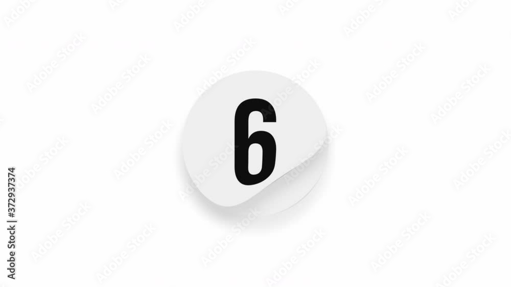 Flipping numbered paper 10 to 1 and zooming into alpha channel background. Flipping numbered paper 10 to 1 and zooming into alpha channel background.