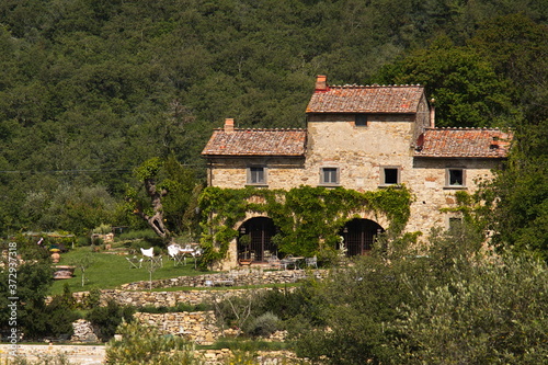 Village Volpaia in Province of Siena, Tuscany, Italy, Europe 
 photo