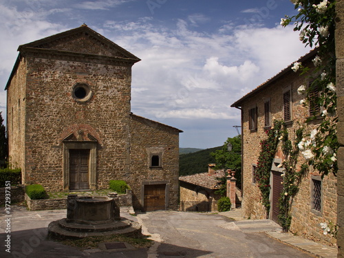 Village Volpaia in Province of Siena, Tuscany, Italy, Europe 
 photo