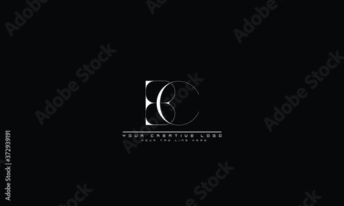 BC CB abstract vector logo monogram template