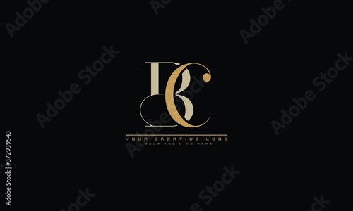BC CB abstract vector logo monogram template