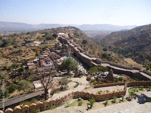 Kumbhalgarh is a Mewar fortress on the westerly range of Aravalli Hills, in the Rajsamand district near Udaipur of Rajasthan state in western India photo