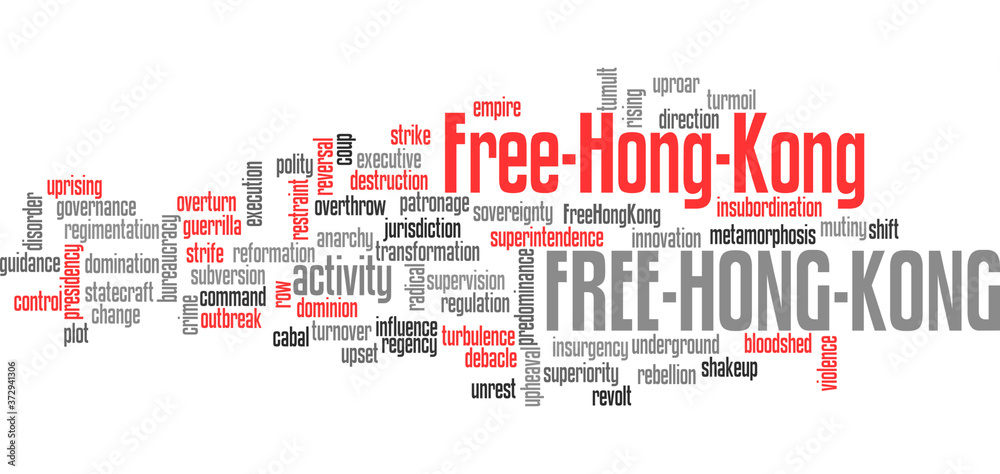 Free Hong Kong Word Cloud Illustration