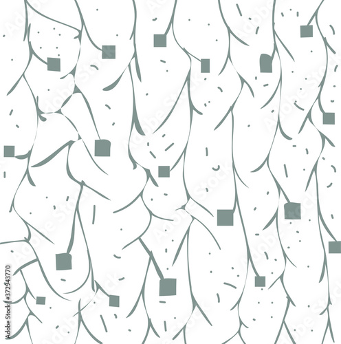 Abstract imitation of plant roots with squares