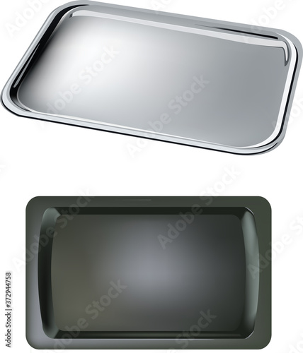 serving tray for food use and catering service photo