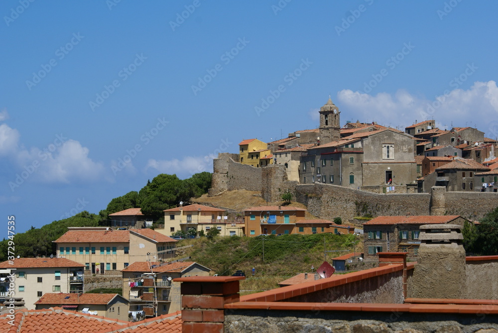 Isola del Giglio, Tuscany (Italy): a view of the village Giglio Castello 