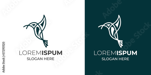 bird leaf logo vector icon template download mono line color line art outline.bird logo fly,white dove artwork,one line bird drawing,bird vector logo 6
