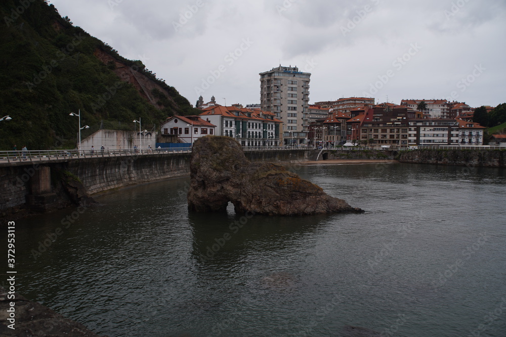 Obraz premium Candas, coastal village in Asturias,Spain