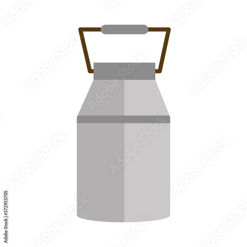 milk can agriculture work equipment farm cartoon flat icon style