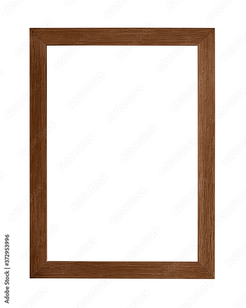 Modern dark brown picture frame on white Modern dark brown picture frame on white