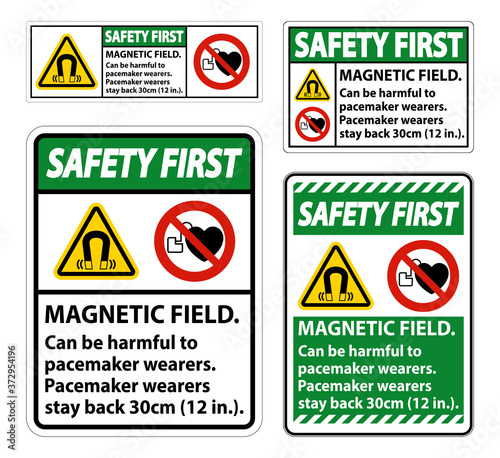 Safety First Magnetic field can be harmful to pacemaker wearers.pacemaker wearers.stay back 30cm