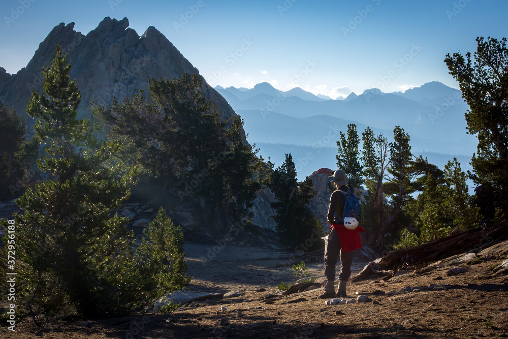 Hiker Observes Dogtooth Peak