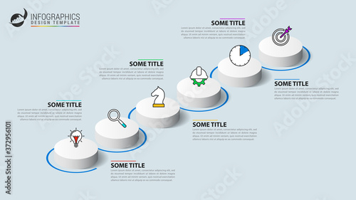 Infographic design template. Creative concept with 6 steps