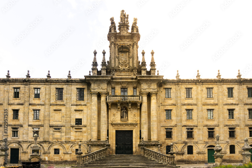 Fototapeta premium Facade of the cathedral of Santiago de Compostela.
