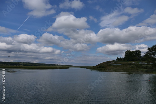 clouds over the river