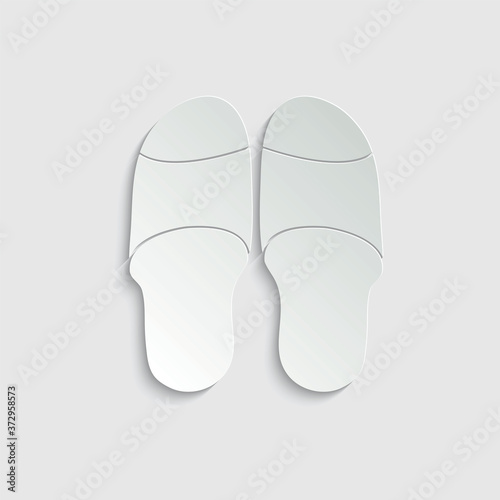 paper Slippers icon - vector symbol
